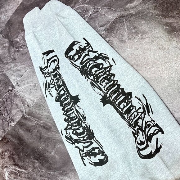 Vetements Light Grey Printed Hoodie - Picture 3 of 12